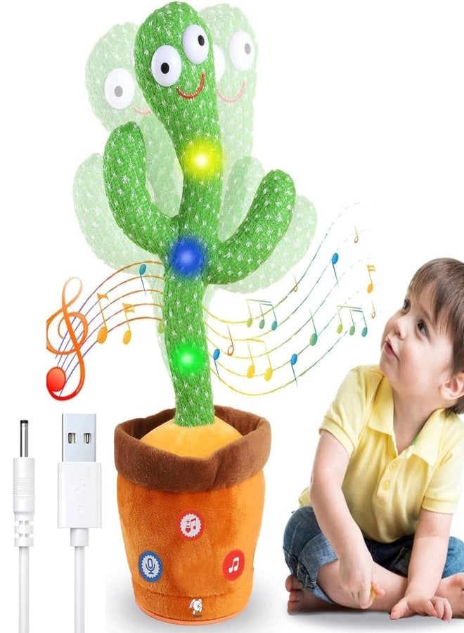 MABLE Talking Toy Dancing & Twisting Cactus Toy | Interactive Musical Plush for Babies & Kids | Singing, Recording & Repeat Fun Educational Toy for Toddlers | Multicolour Soft Toy - Image 1